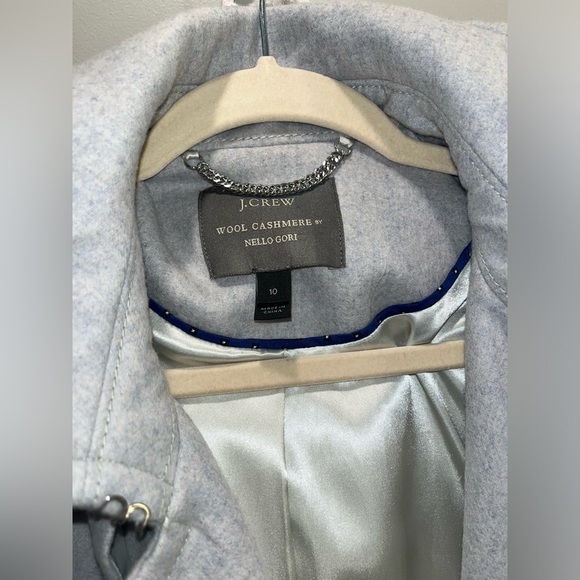J. Crew wool cashmere grey coat - Picture 2 of 5